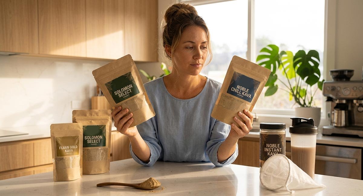 Fine instant kava powder